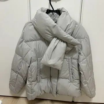ANTGAUGE 그레이 다운 자켓 스카프 포함
