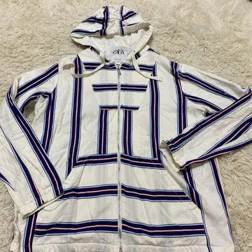 자라 멕시칸 후드티 자켓 후드 ZARA 블루종 화이트