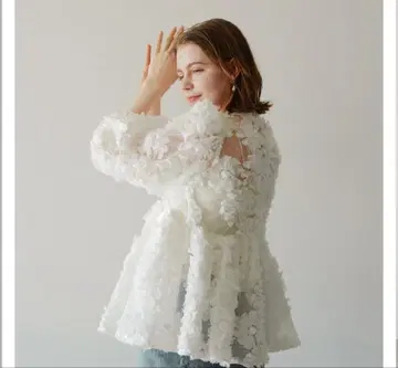 acka flower peplum blouse