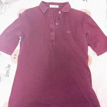 LACOSTE 버건디 피케 셔츠 반팔