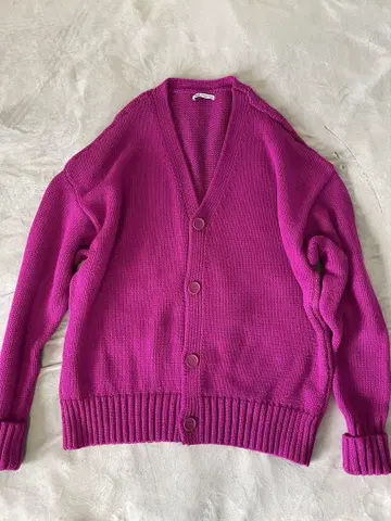 ZARA 핑크 V넥 가디건 XL