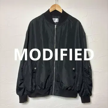 새상품급 MODIFIED 나일론 점퍼/블루종/얇은 소재/블랙