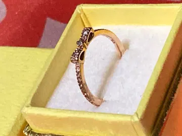 NOJESS 리본 모티브 반지 3호 다이아 0.02ct