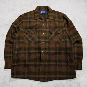 60s PENDLETON 오픈 카라 셔츠 USA제 L 호배색