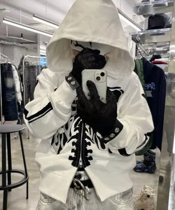 FUTURE ARCHIVE Sweat Zipup Bone Hoodie