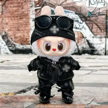 Labubu 라부부  의류 5점 17cm 봉제 인형 의류  활동 블랙