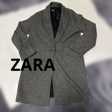 [배송비 포함] ZARA 체크 무늬 체스터 코트 XS
