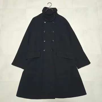 RUIRUE BOUTIQUE 울 라이크 스탠드 카라 플레어 코트 M