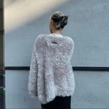 MELT THE LADY basic shaggy cardigan 그레이