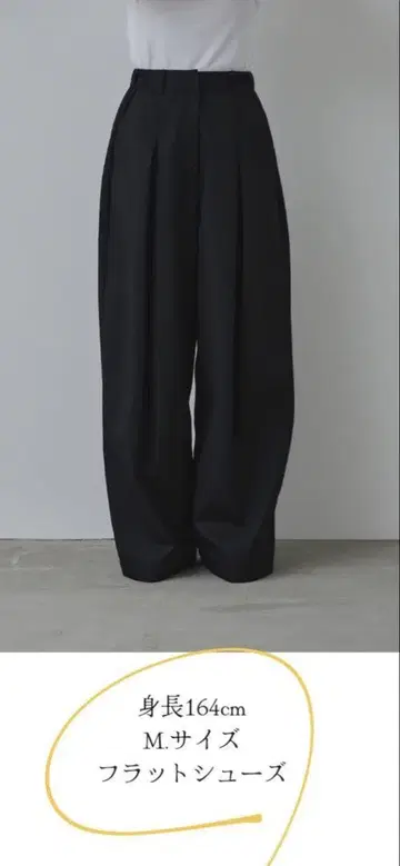 Nala 하이 웨이스트 와이드 팬츠 M 블랙