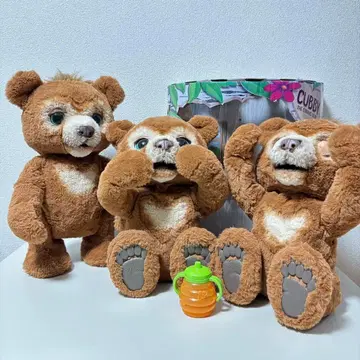 단종품 furReal 퍼리얼 아기곰 카비 3체 세트 전동 봉제 인형