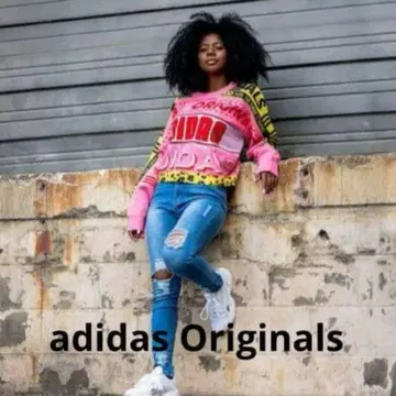 새상품급 adidas Originals 그래픽 니트 핑크 F 사이즈
