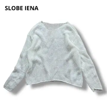 SLOBE IENA 모헤어 혼방 보트넥 풀오버 23SS