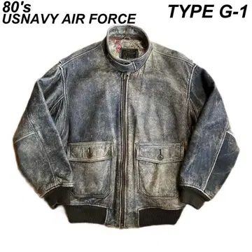 구제 의류 80's USNAVY G-1 가죽 자켓
