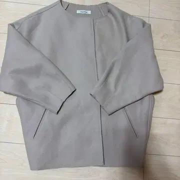 Dou-Dou 베이지 노카라 자켓