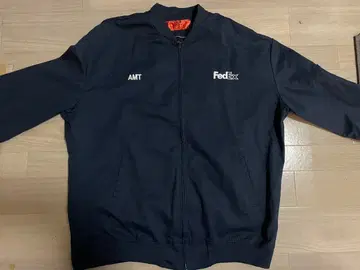 FedEx 페덱스 AMT 자수 입은 네이비 워크 자켓