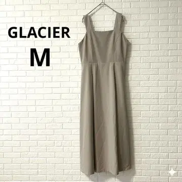 그라시아 원피스 M 베이지 스퀘어 넥 A라인 롱 기장