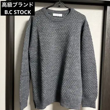 니트 스웨터 크루넥 B.C STOCK 베이세이 스톡