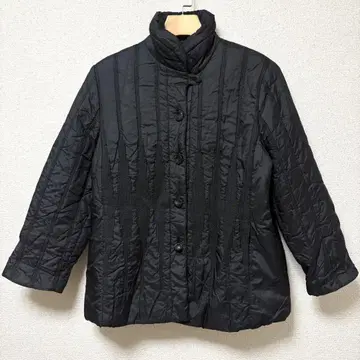 새상품급 모드 린넨 실크 혼방 퀼팅 자켓 블랙 L 상당 고급 아우터