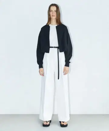 uncrave 24AW 데님 팬츠 화이트 데님 와이드