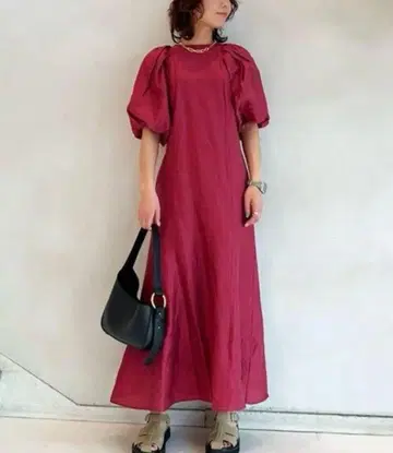 Mila Owen 미라 오웬 / 퍼프 슬리브 롱 원피스
