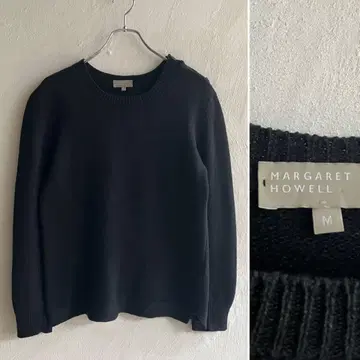 스코틀랜드제 MARGARET HOWELL 린넨 울 버튼 니트