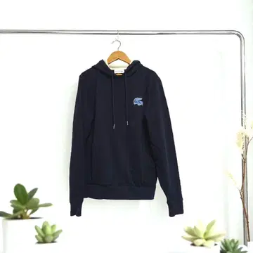 새상품급 [ LACOSTE ] 네이비 후드 부착 후드티 XS 포켓 있음