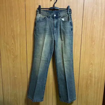 그라데이션 데님 와이드 레그 팬츠