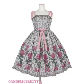 Angelic Pretty 레베카 레오파드 오버롤 스커트