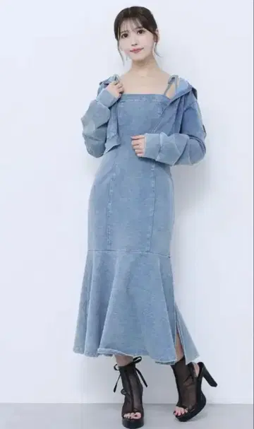 EATME 데님풍 원피스 셋업
