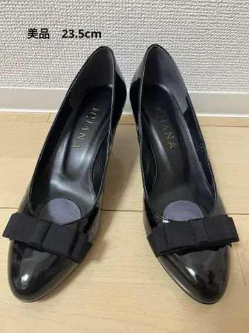 [ 새상품급 ] DIANA 블랙 리본 펌프스 23.5cm