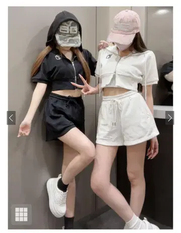 pm558a 로고 반팔 후드티 x 숏팬츠 세트