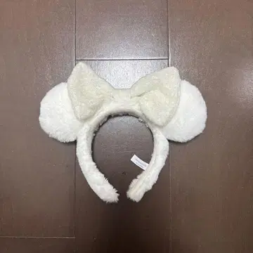 미키 머리띠 디즈니 화이트 복슬복슬
