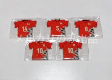 배구 남자 일본 대표 유니폼형 아크릴 스티커 5개 세트