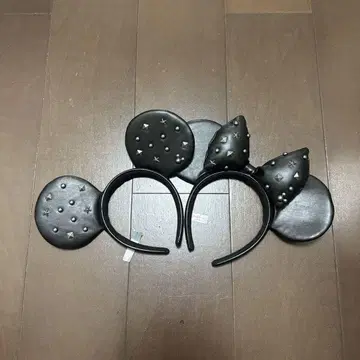 디즈니 미키 머리띠 가죽