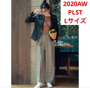 거의 새상품*PLST 웜 리저브 와이드 팬츠 고급 체크 179