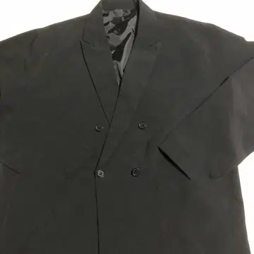 ZIP FIVE 블랙 더블 브레스트 자켓 L