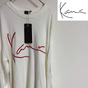 미사용 새상품 Karl Kani 니트 스웨터 칼카니 XL 사이즈 화이트