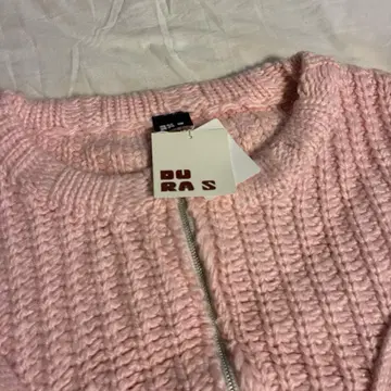 DURAS 풀 집업 숏 니트