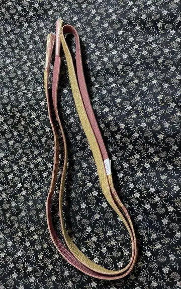 허리띠 평 금실 순수 실크 폭 15mm