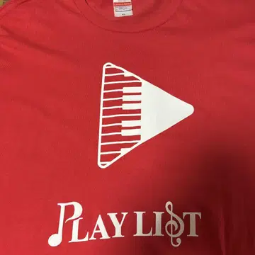 마츠시타 나오 PLAY LIST 티셔츠 빨간색