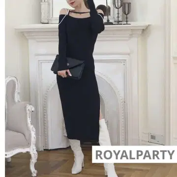 ROYALPARTY 펄 스트랩 타이트 원피스