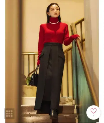 anuans 레이어 2way 디자인 스커트 Navy