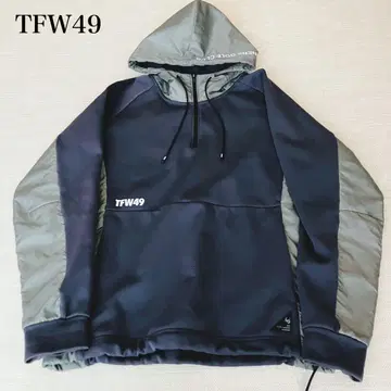 [ 새상품급 ] TFW49 하프 지퍼 콤비네이션 후드티 L