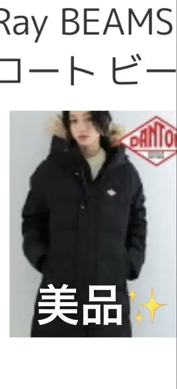 단톤 Ray BEAMS 블랙 다운 자켓 M 사이즈