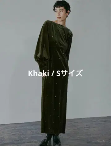 Ameri BACK OPEN PEARL VELOUR DRESS