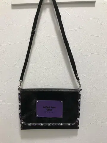 ANNA SUI 숄더백 블랙 퍼플