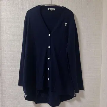 PICONE 네이비 가디건 L 사이즈 백 로고