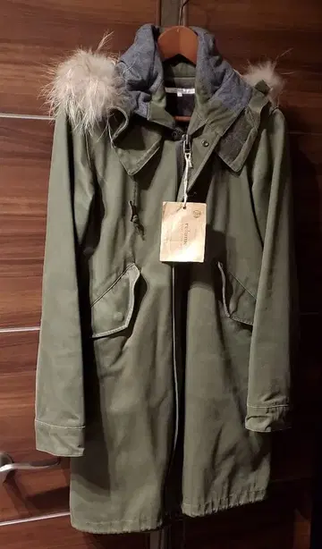 relume 퍼 달린 모즈 코트 올리브