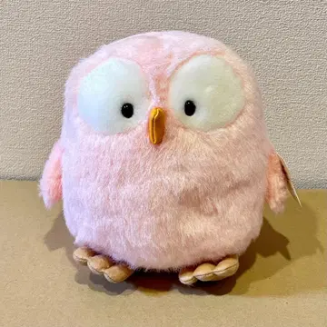 오후 올빼미 오리엔탈 토이 레트로 봉제 인형 부엉이 일본제 핑크